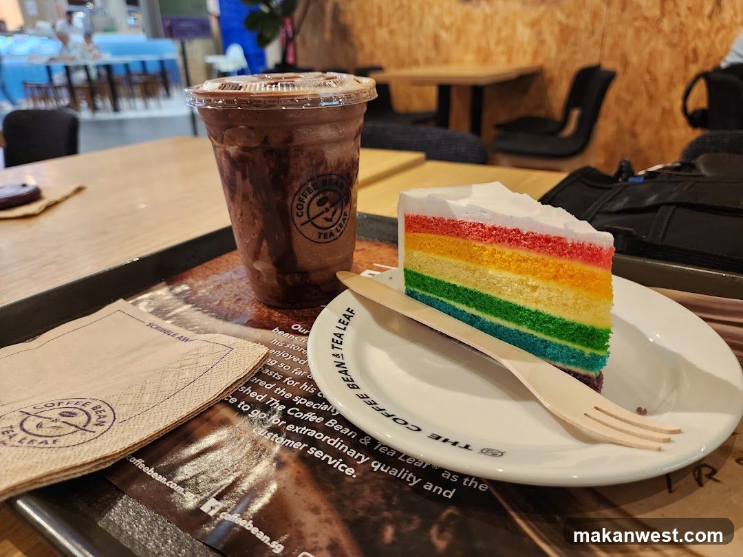 Rainbow Cake and Coffee at The Coffee Bean & Tea Leaf