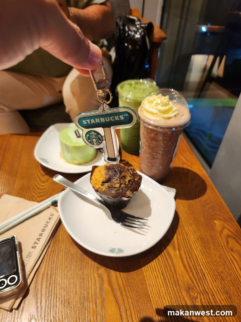 Starbucks Cafe Interior with Treats and Merchandise