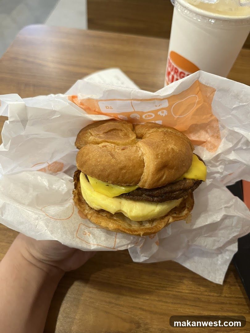 Breakfast Sandwich with Drink