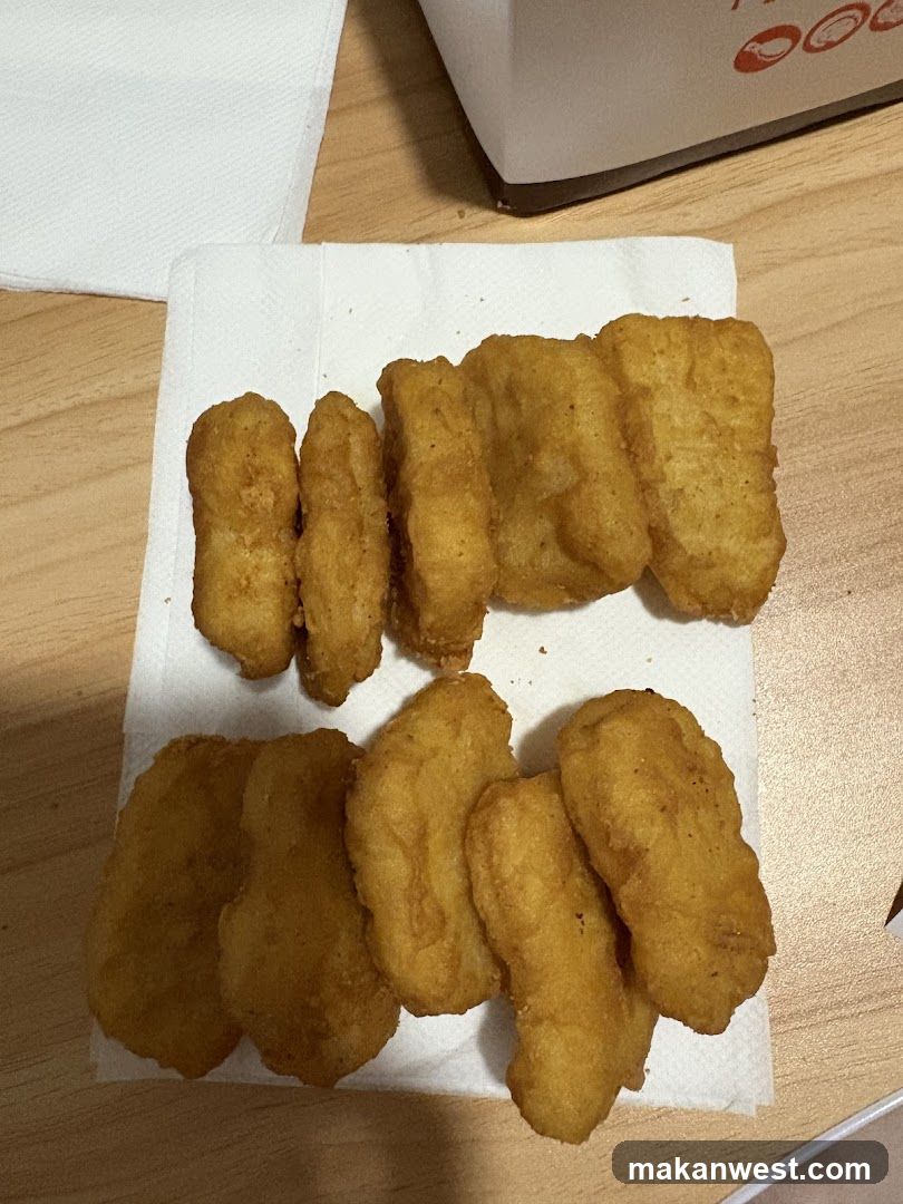 Fried Chicken Nuggets on Napkin