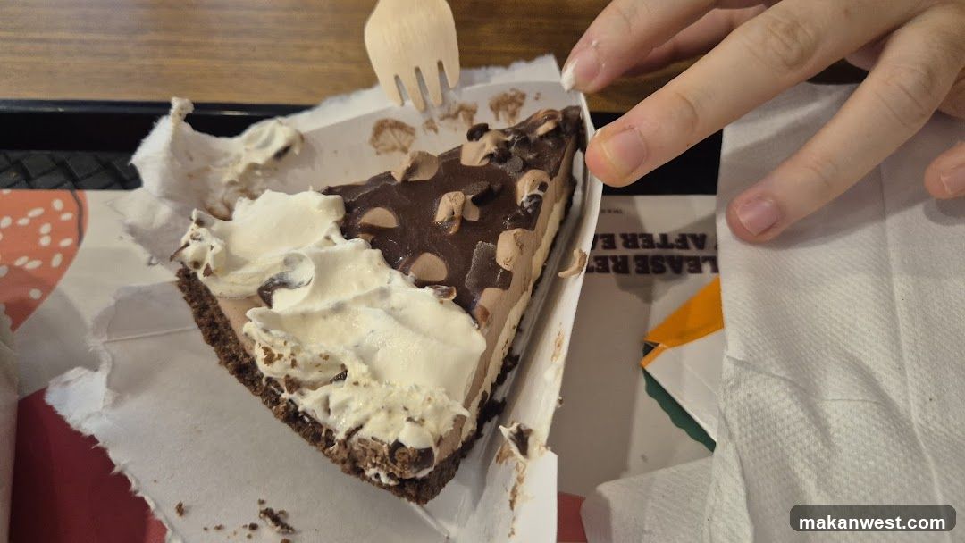 Slice of Chocolate Pie with Whipped Cream