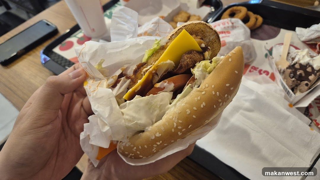 Fast Food Meal with Hot Dog and Dessert