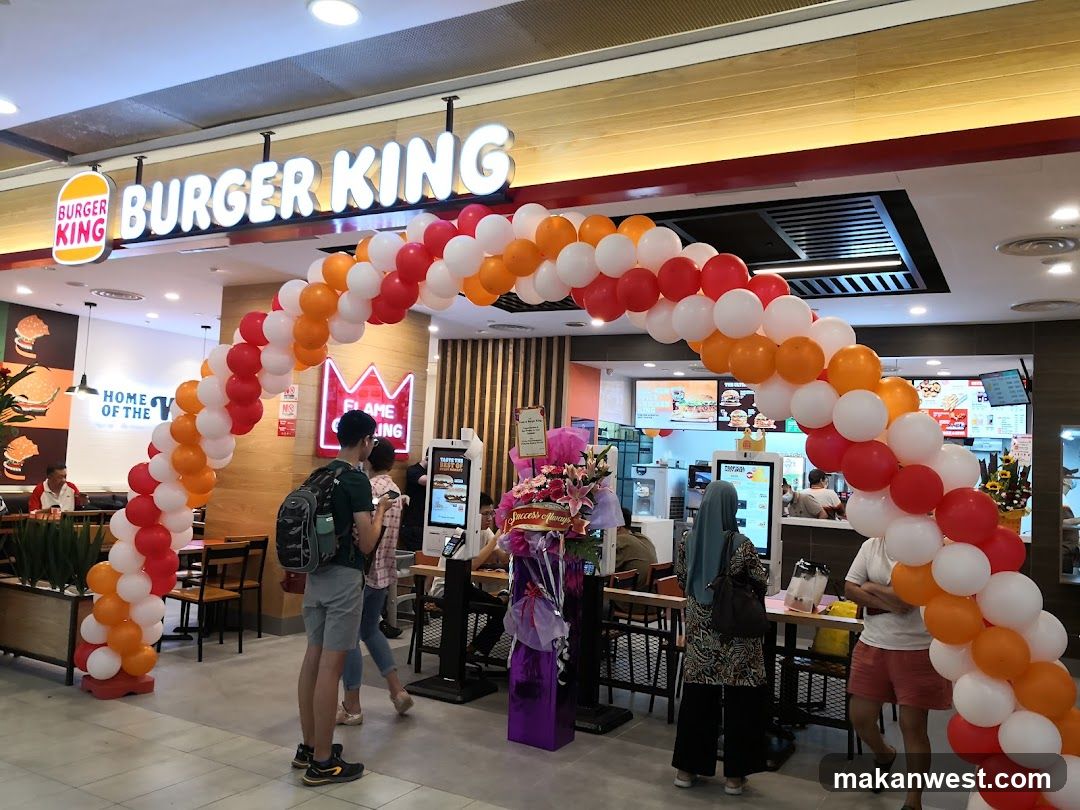 Burger King Interior with Balloon Arch
