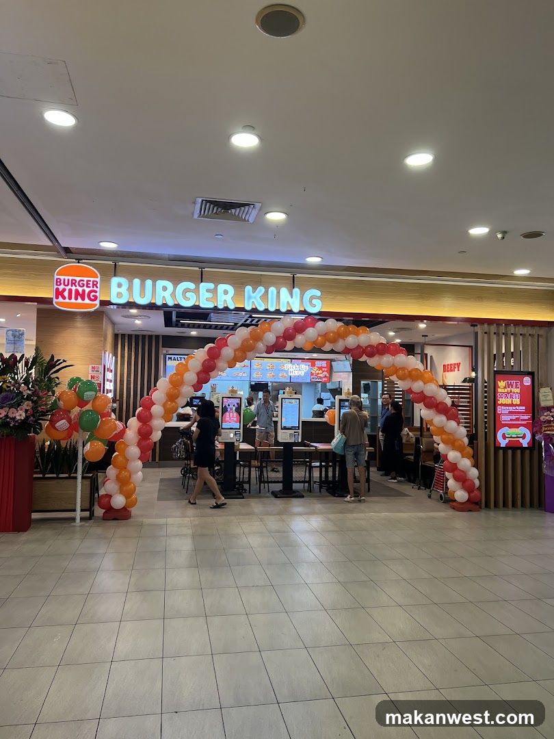 Burger King Interior View with Balloon Arch