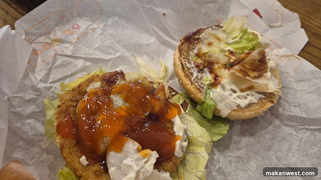 Burger Components on Wrapper