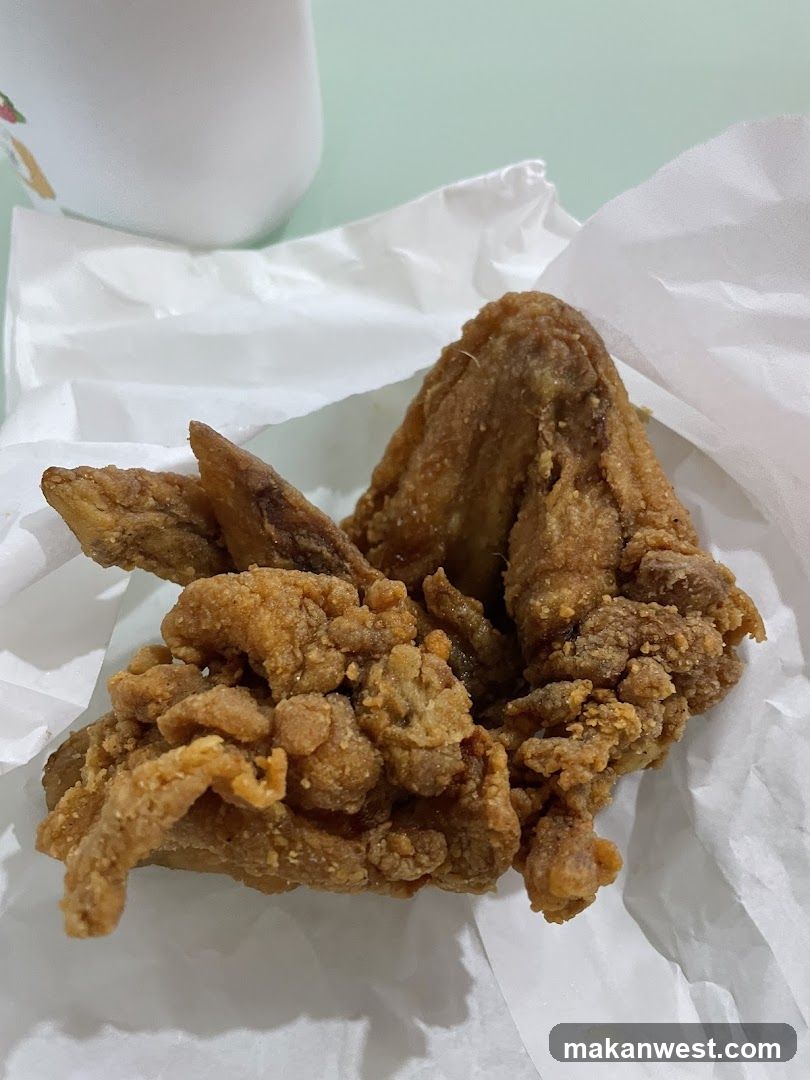 Fried Chicken on Paper Wrapper
