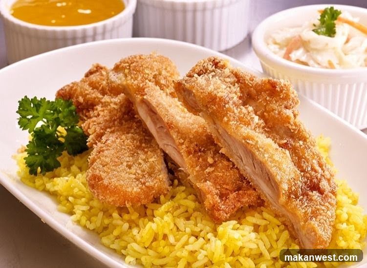 Katsu Fried Chicken with Yellow Rice