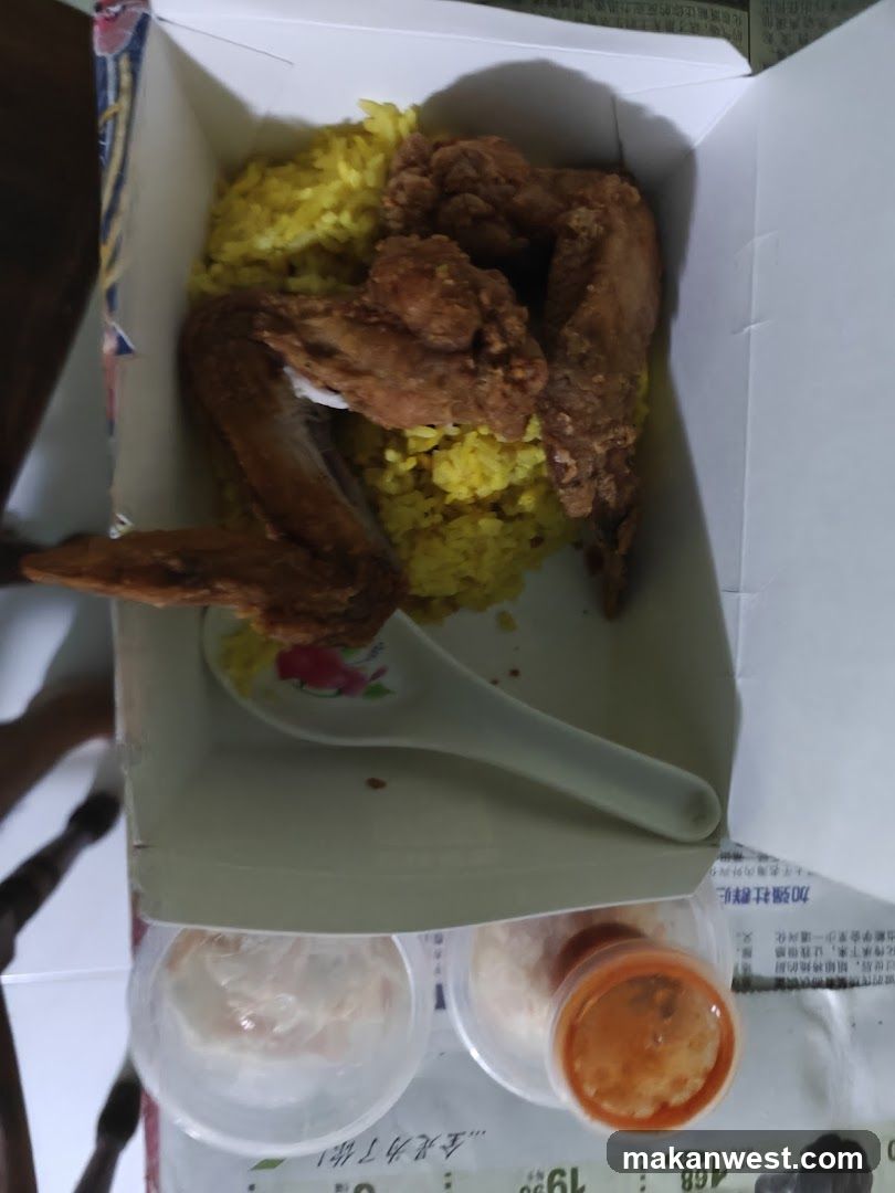 Fried Chicken and Yellow Rice Meal