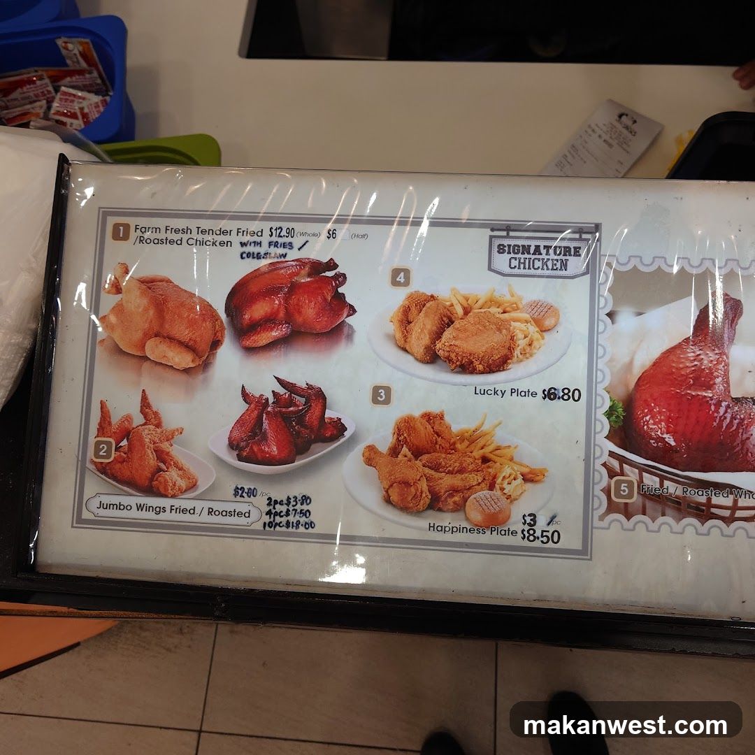 Signature Chicken Menu Board