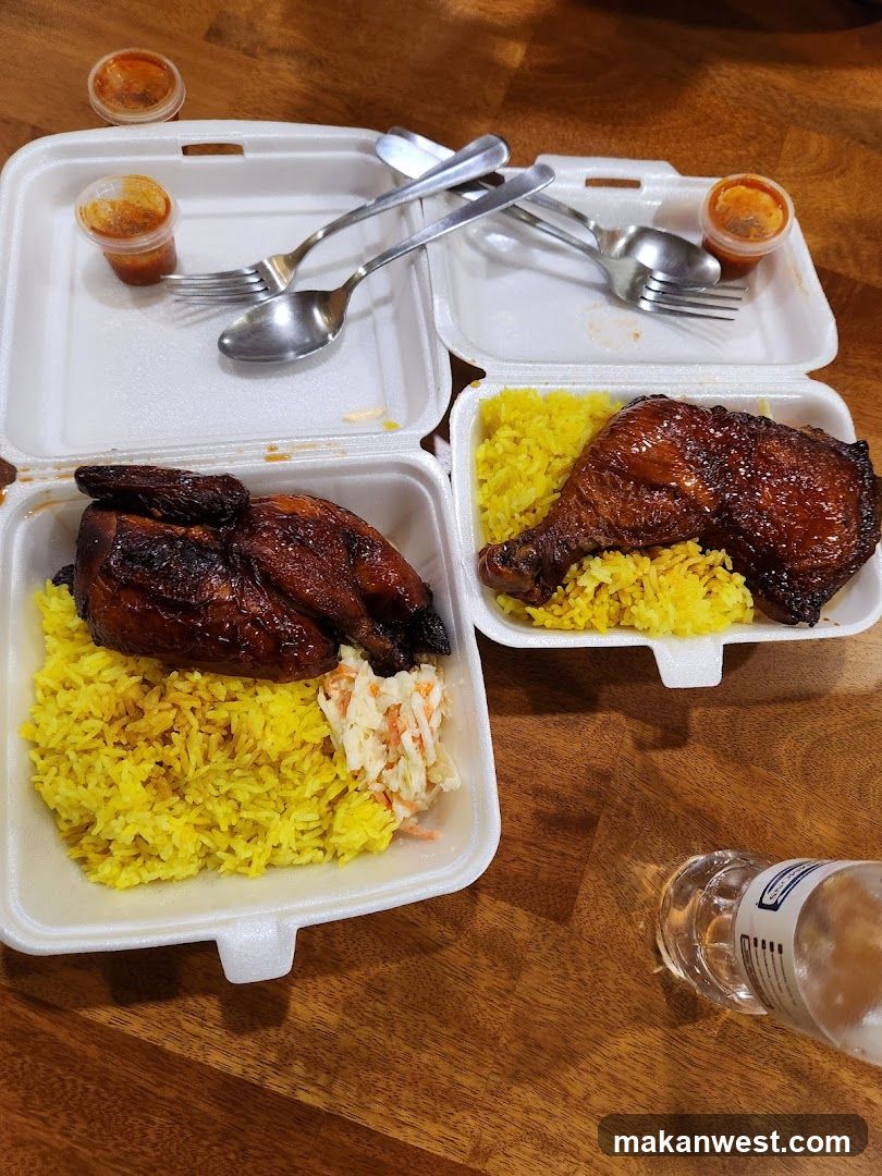 Takeout Meal with Chicken and Rice