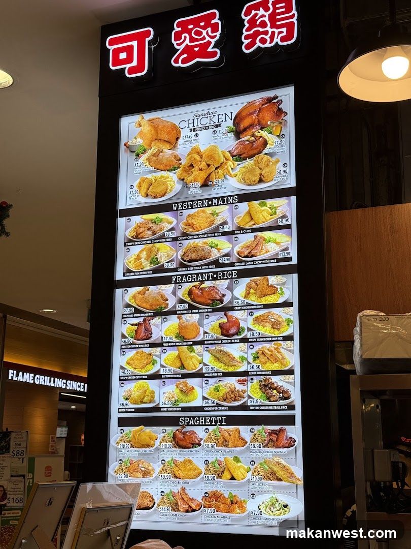 Chicken Restaurant Menu Board