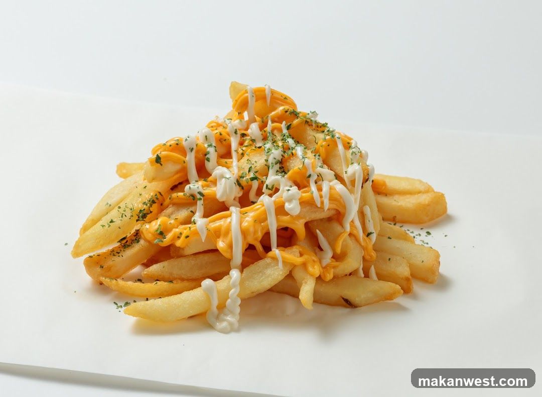 Cheese Fries with Mayo and Parsley