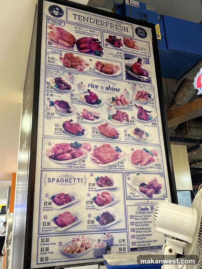 Tenderfresh Menu Board