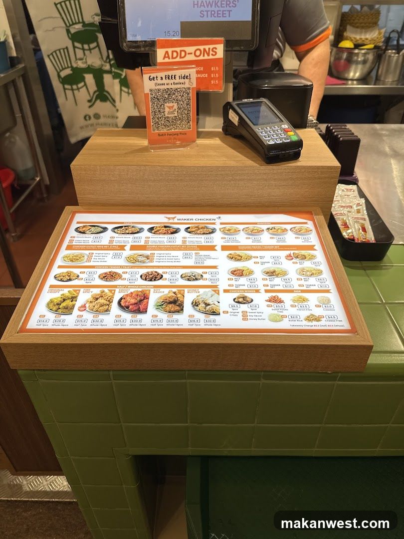 Hawker Chicken Counter Display
