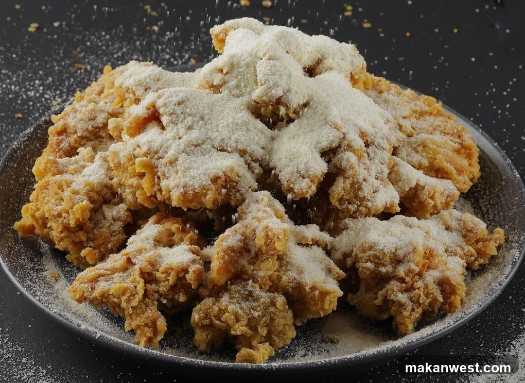 Fried Chicken with Powdered Sugar