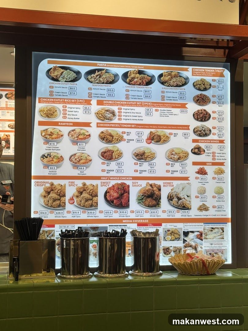 Chicken Tender & Pasta Menu Board