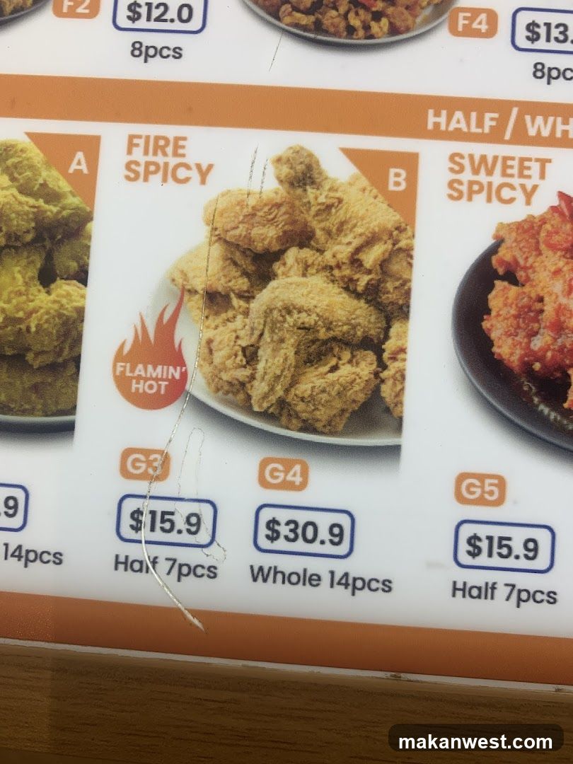 Fried Chicken Menu Board