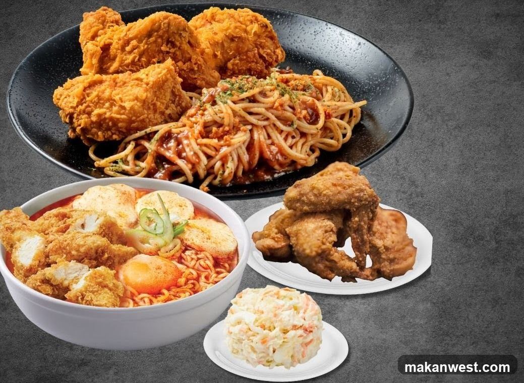 Fried Chicken and Pasta Meal Set