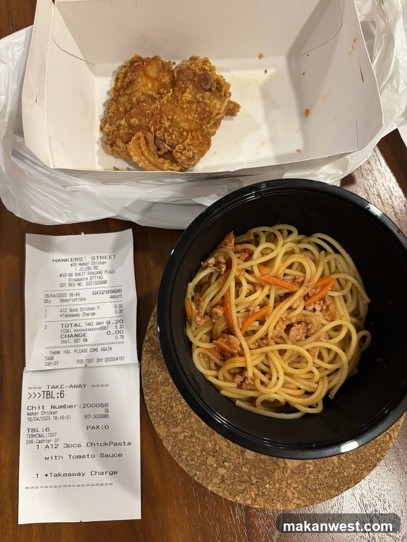 Takeout Meal with Receipts