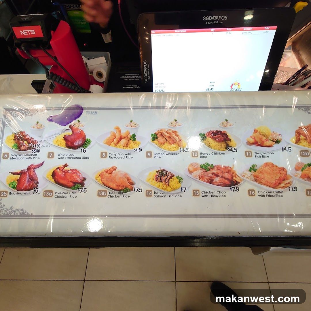Chicken Rice Menu Board