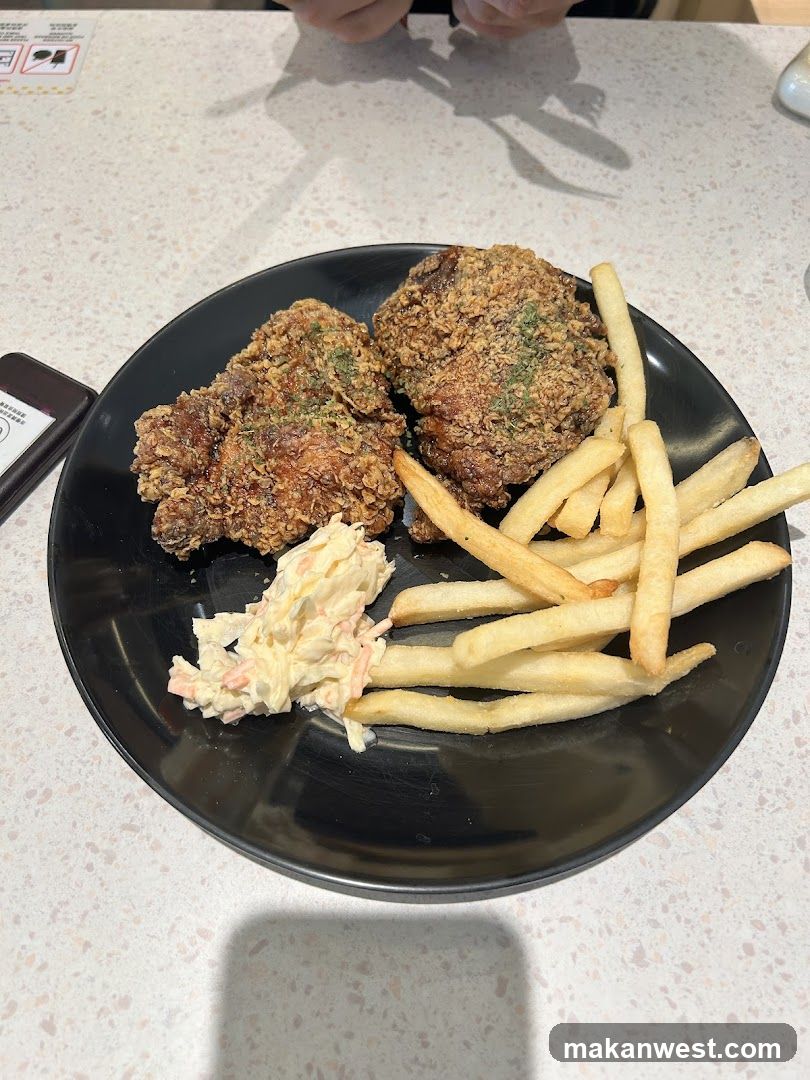 Fried Chicken Meal with Fries and Coleslaw