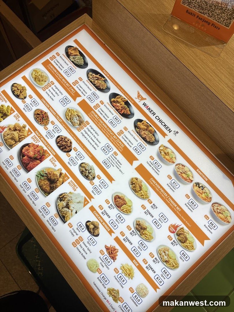 Waker Chicken Menu Board
