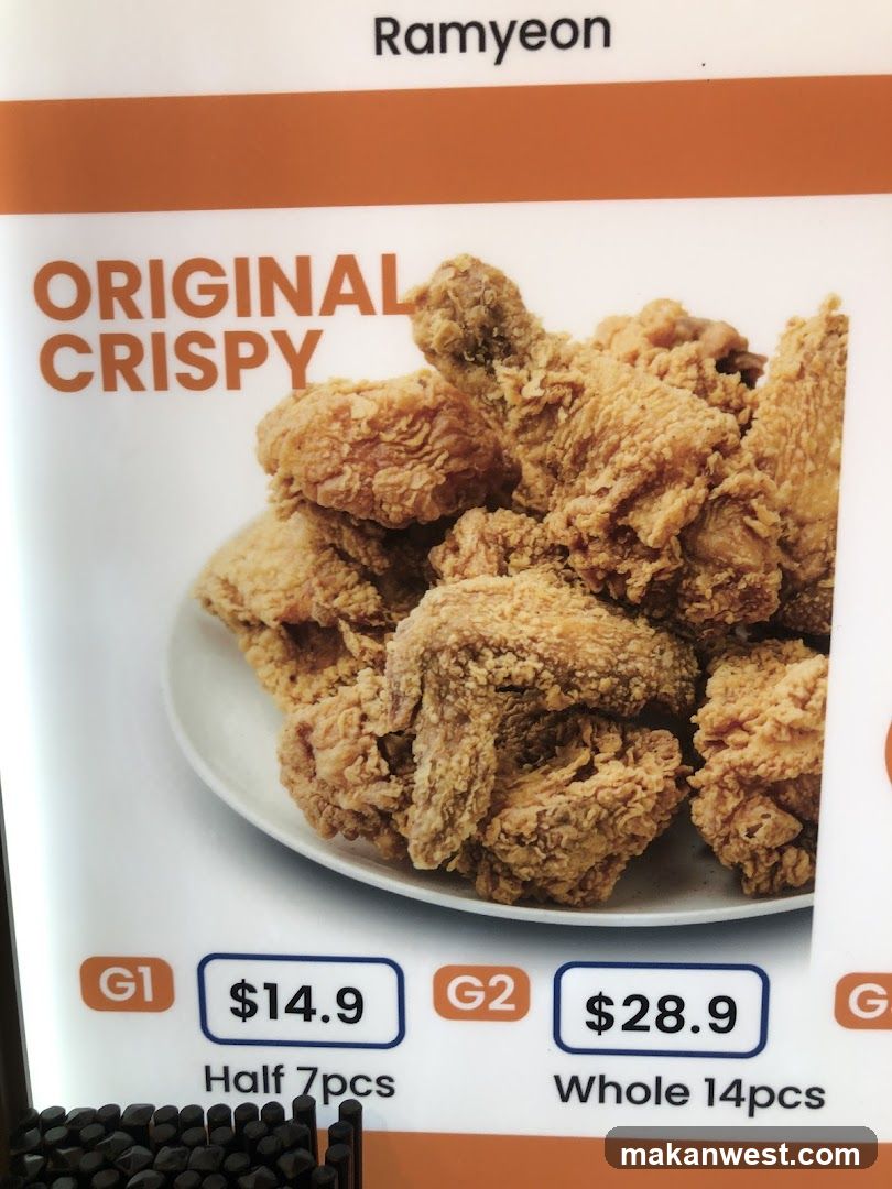 Ramyeon Original Crispy Menu Board