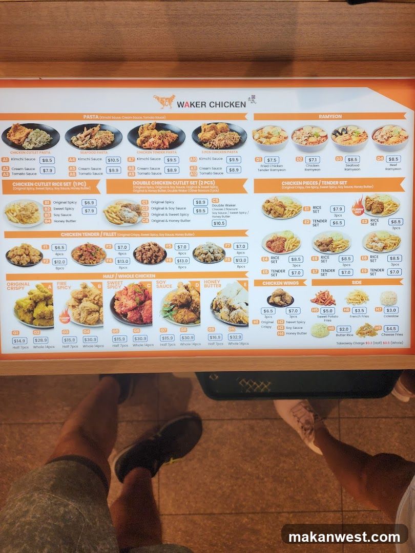 Waker Chicken Menu