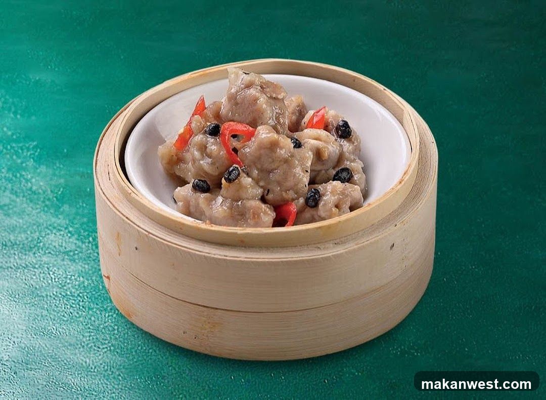 Steamed Meatballs with Black Beans and Red Peppers