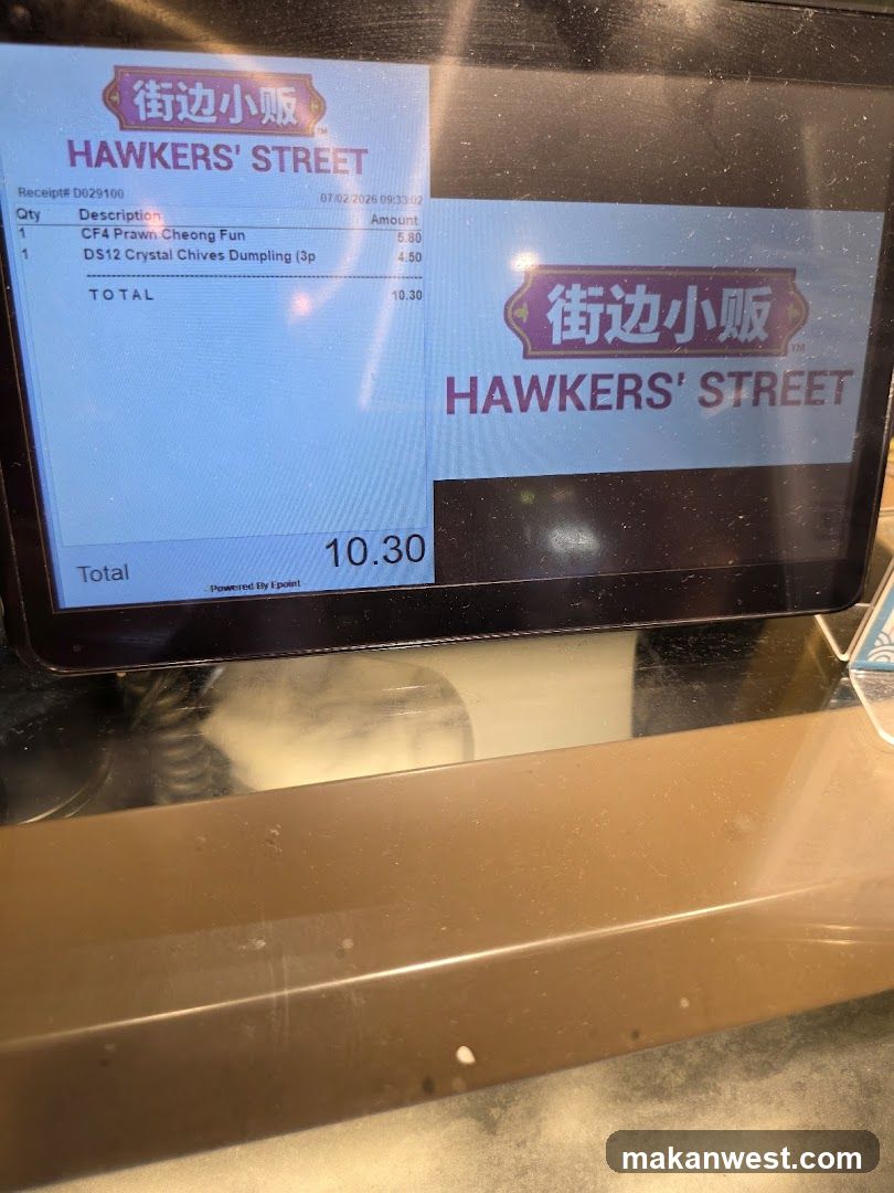 Hawkers' Street Receipt Display