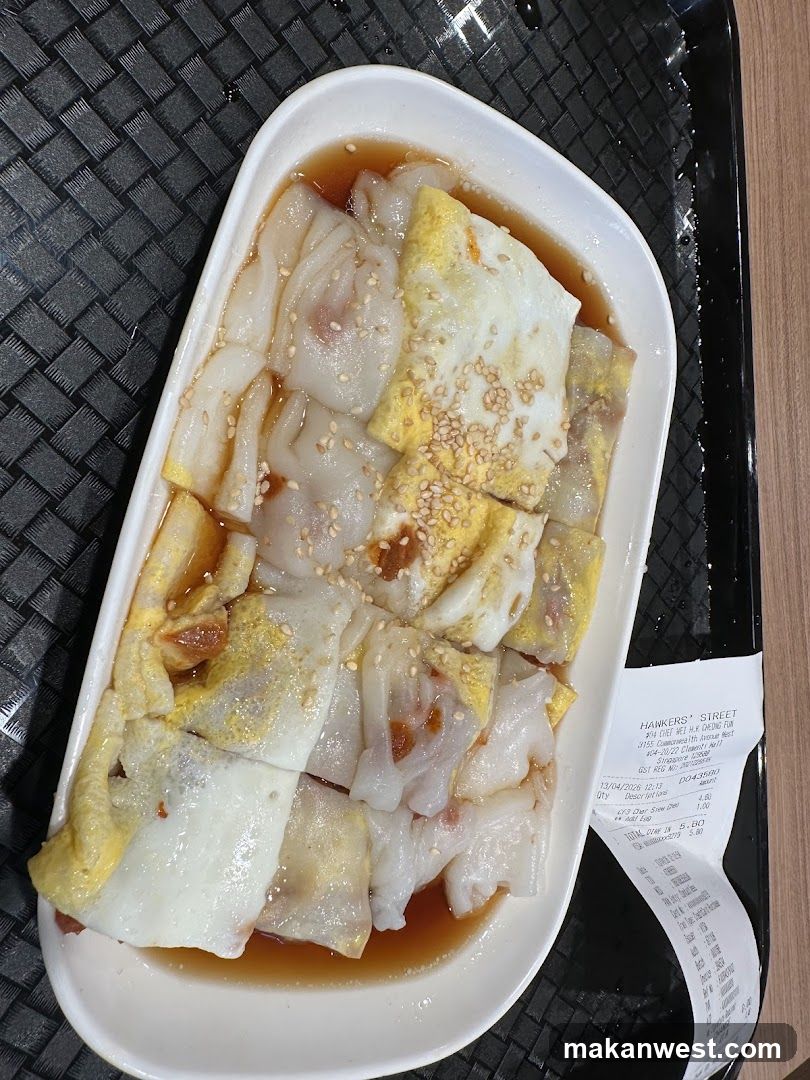 Steamed Rice Rolls with Egg and Sesame Sauce
