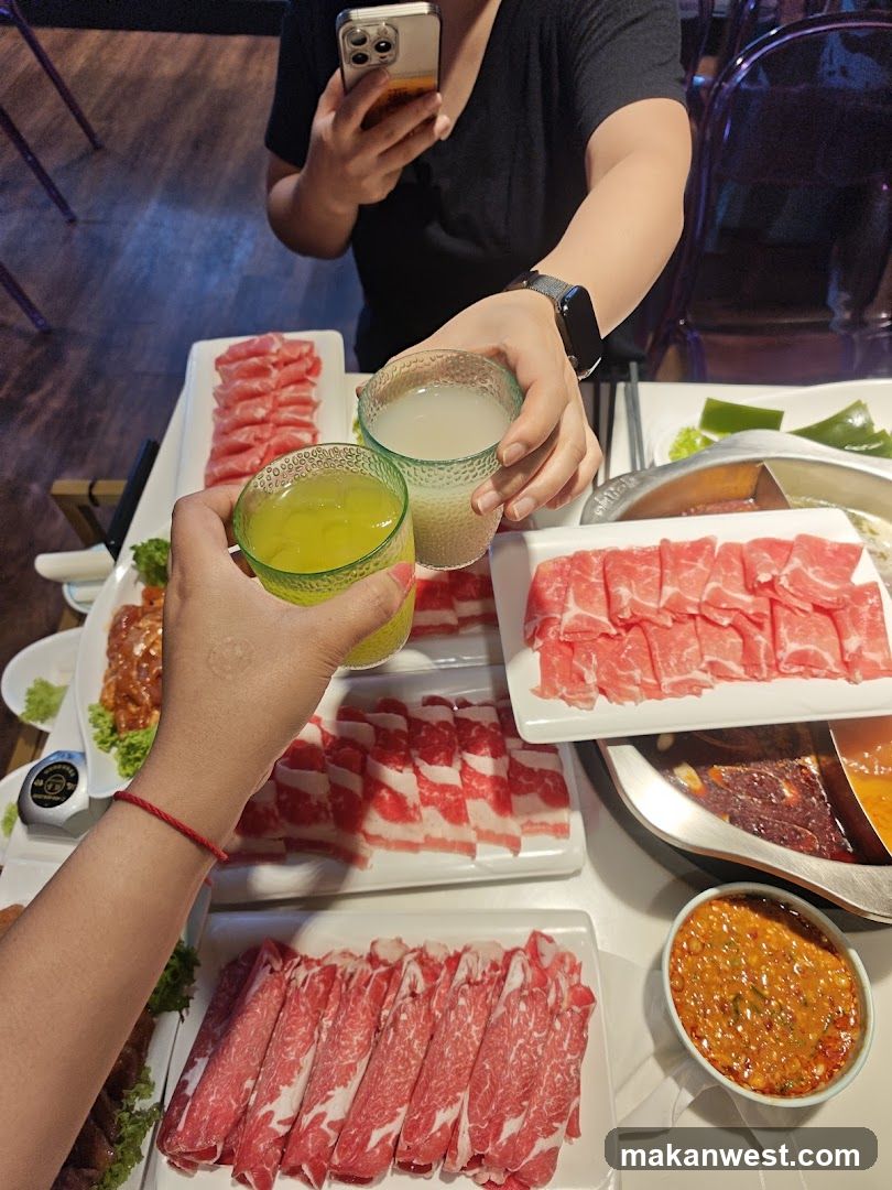Hot Pot Meal with Drinks