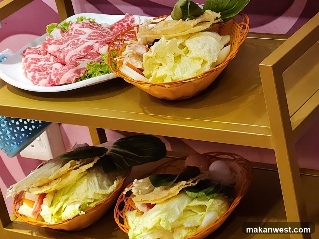 Hot Pot Ingredients Display