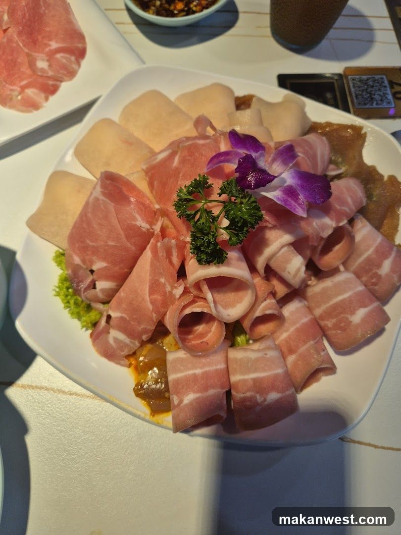 Sliced Meat Platter with Garnish
