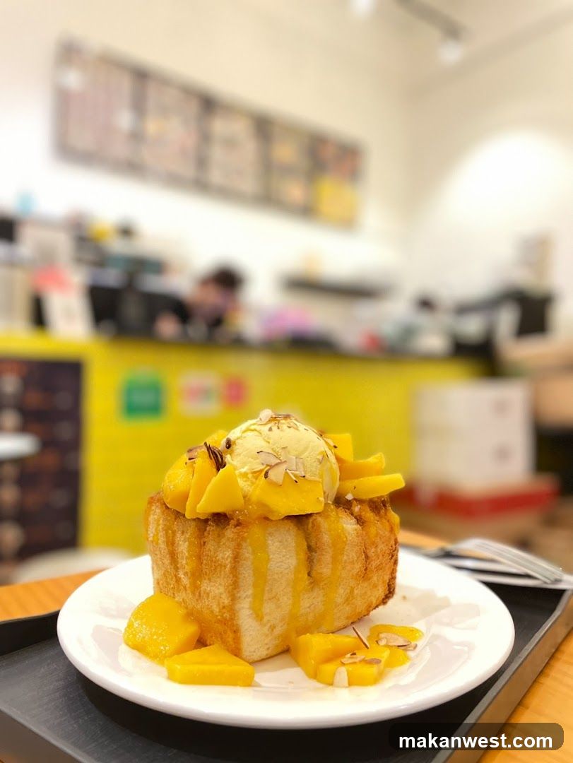 Mango Toast with Ice Cream