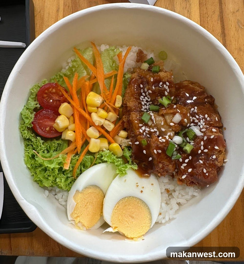 Bowl of Rice with Meat and Vegetables