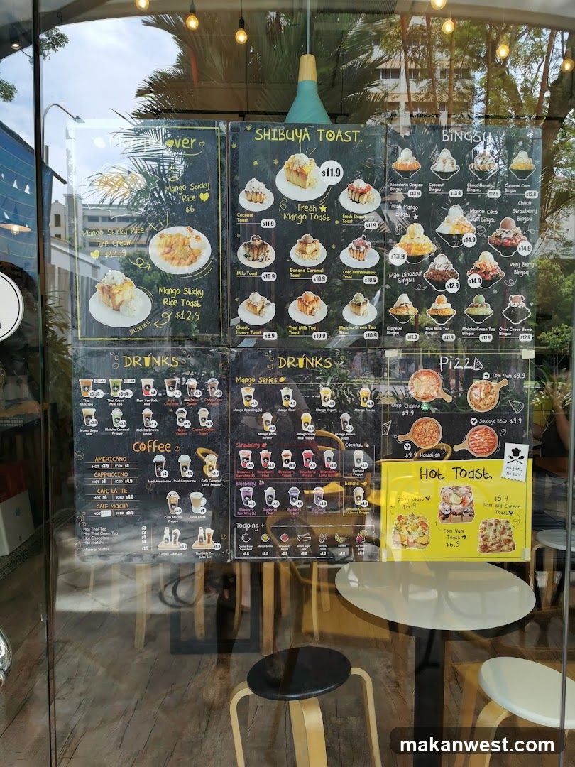 Shibuya Toast Menu Board