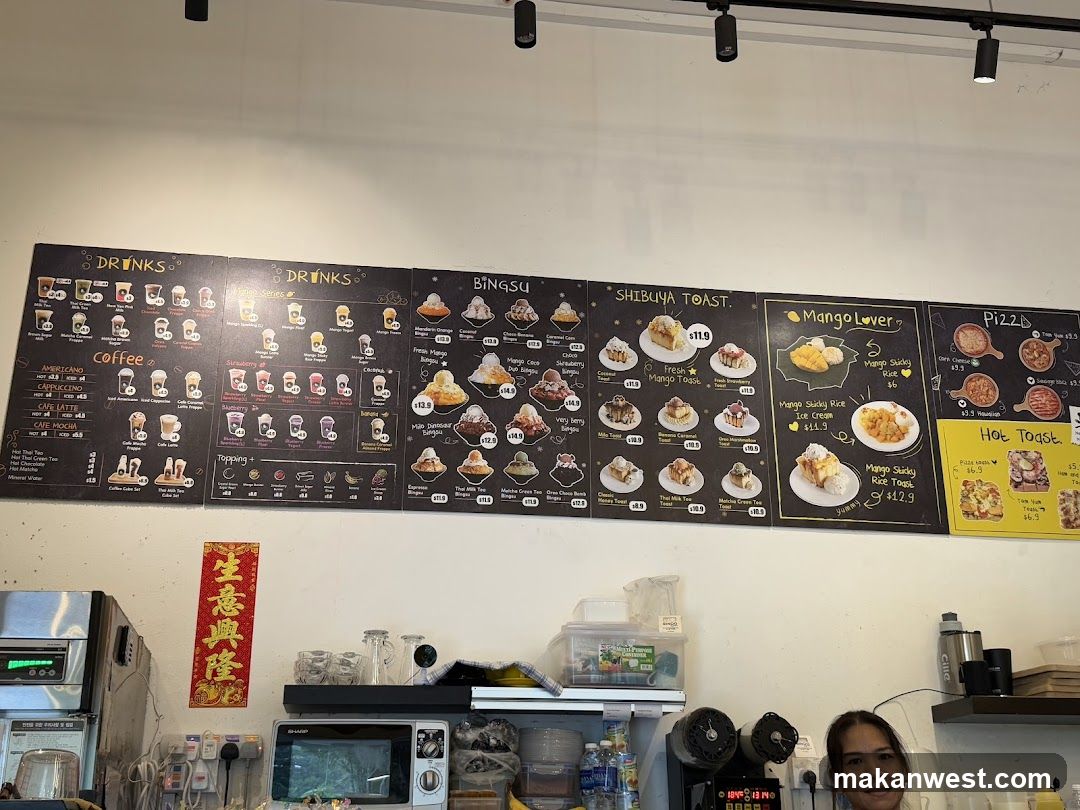 BingShu & ShabuYa Toast Menu Board