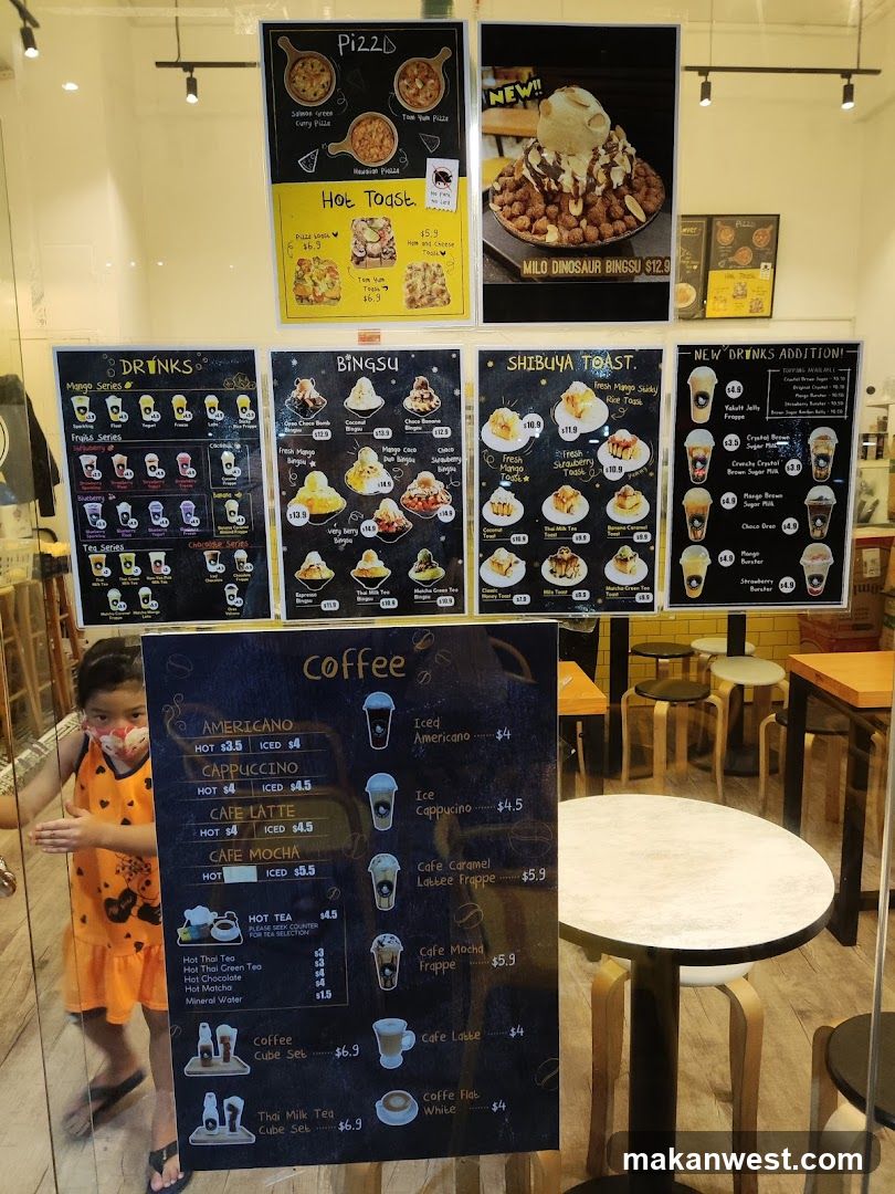 Bingsu and Coffee Menu Display