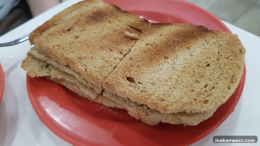Toasted Sandwich on Red Plate