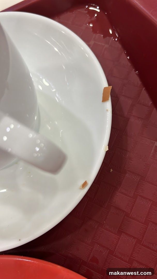 Dish with Crumbs on Tray