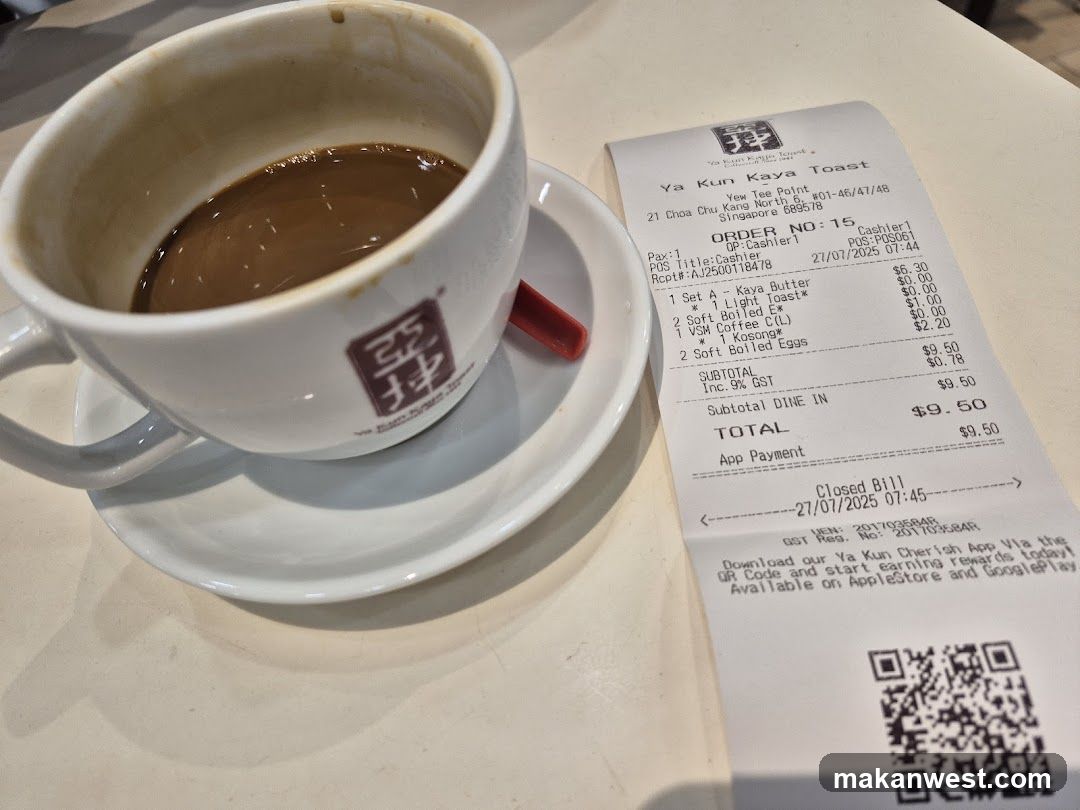 Coffee and Receipt