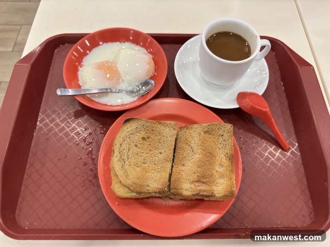 Breakfast Tray with Toast and Coffee