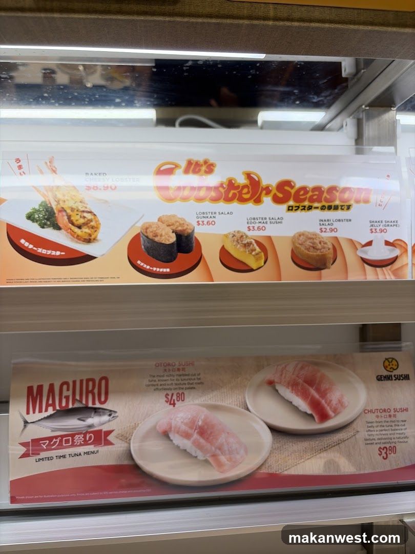 Sushi Menu Display