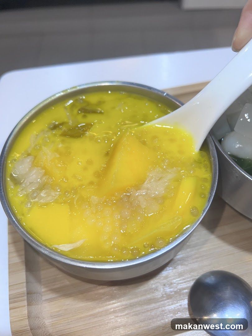 Mango Soup with Taro and Jelly
