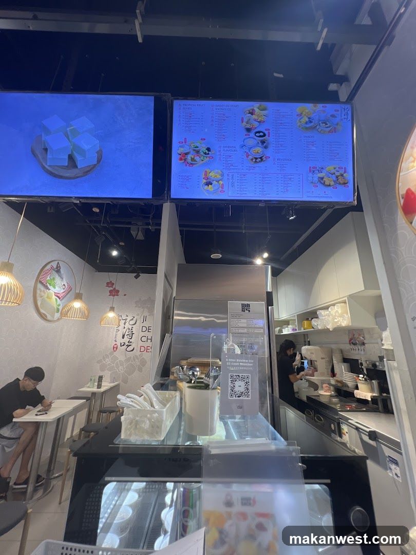 Interior of a dessert shop