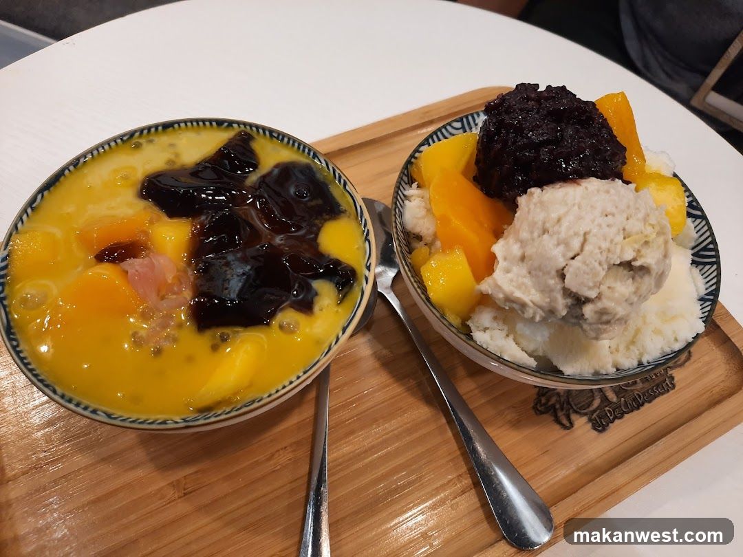 Mango and Black Sesame Dessert Bowls