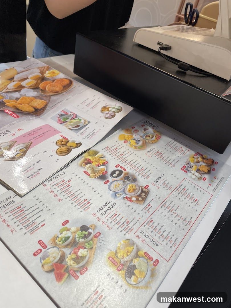 Dessert and Drink Menu