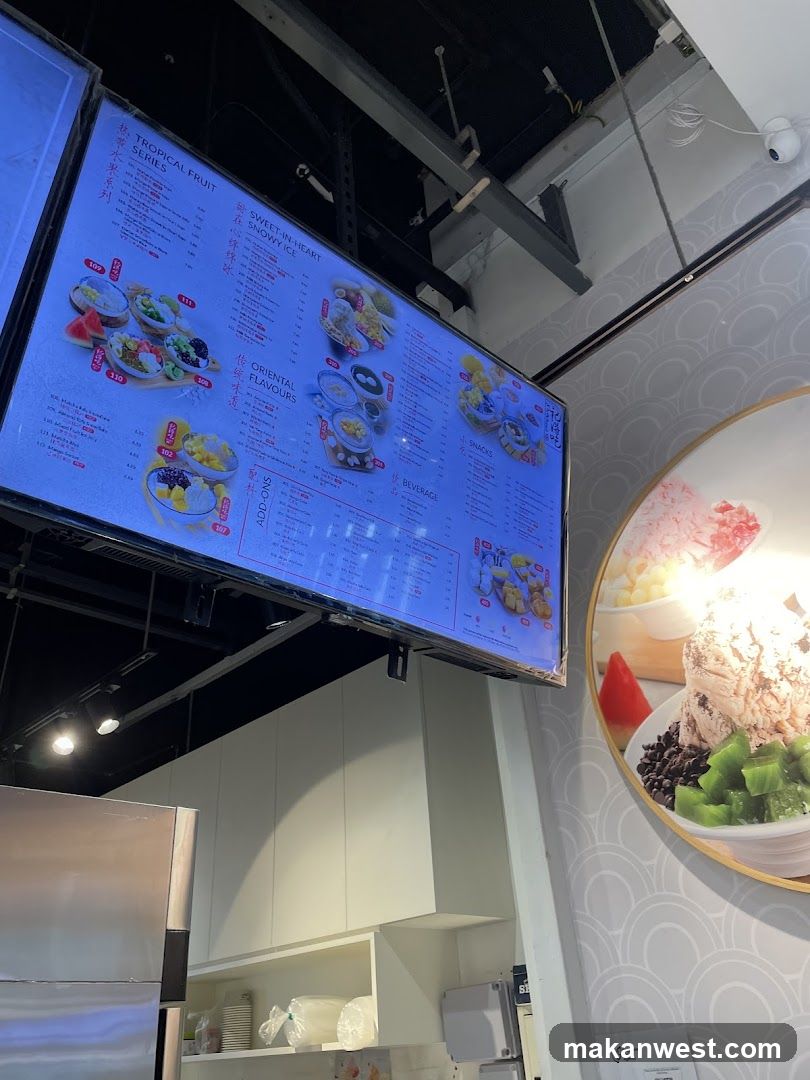 Tropical Fruit & Dessert Menu Board
