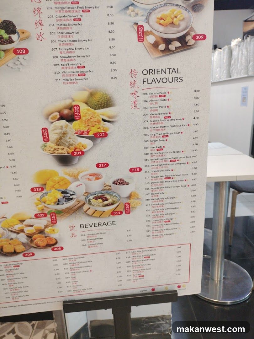 Oriental Flavours Menu Board